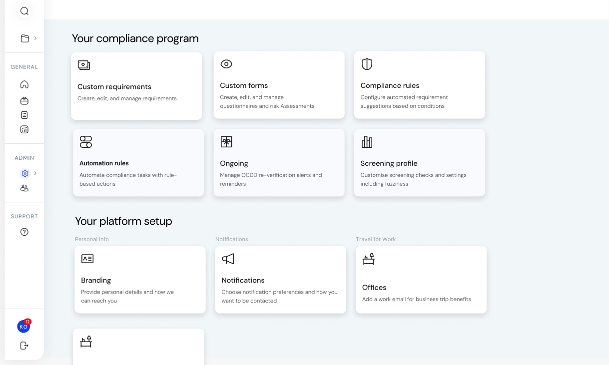 Configuration and customisation